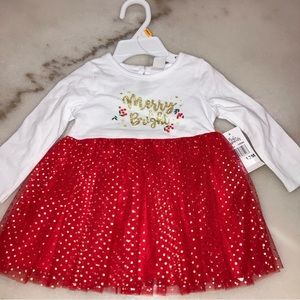 NWT Baby Essentials Merry and Bright Christmas Dress